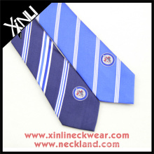 Hand Made Bespoke Embroidered School Logo Silk Custom Tie